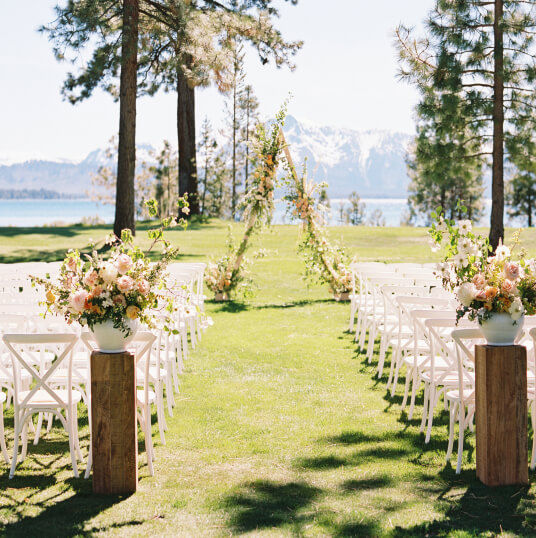 one of several wedding venue options at the edgewood lake tahoe resort