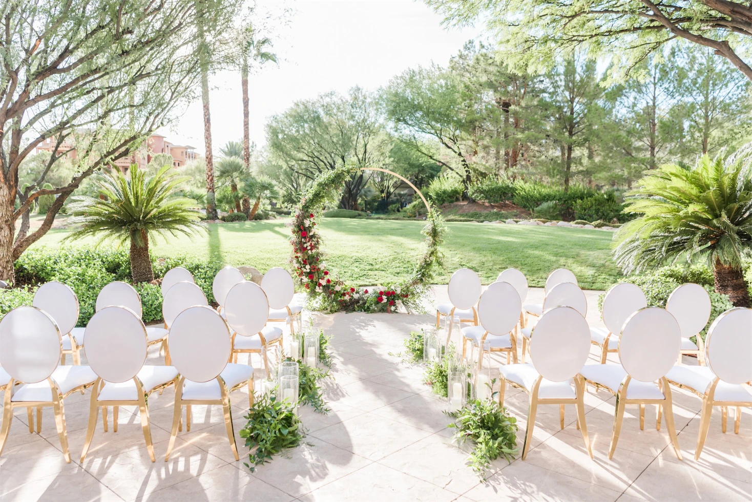 jw marriott wedding venue in las vegas at golden hour